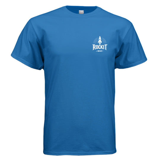 ROCKIT Patch Tee, Classic Fit, in Royal — front view