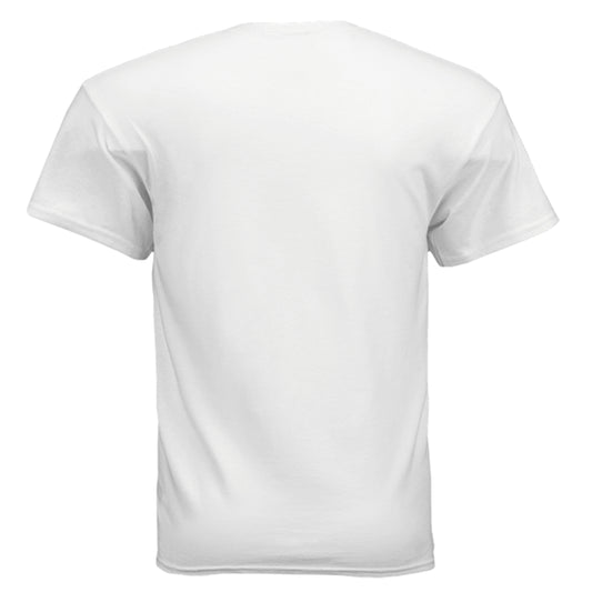 ROCKIT Classic Logo Tee, Black Logo, in White — back view
